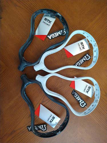 Bundle Deal: 4 New STX Stallion Omega lacrosse Heads (2 white + 2 black)