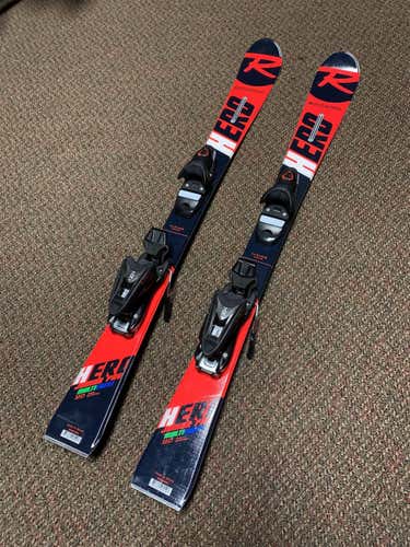 New Rossignol Hero 110cm Junior Pro Multi Event Skis with NX 7 Jr Lifter Bindings