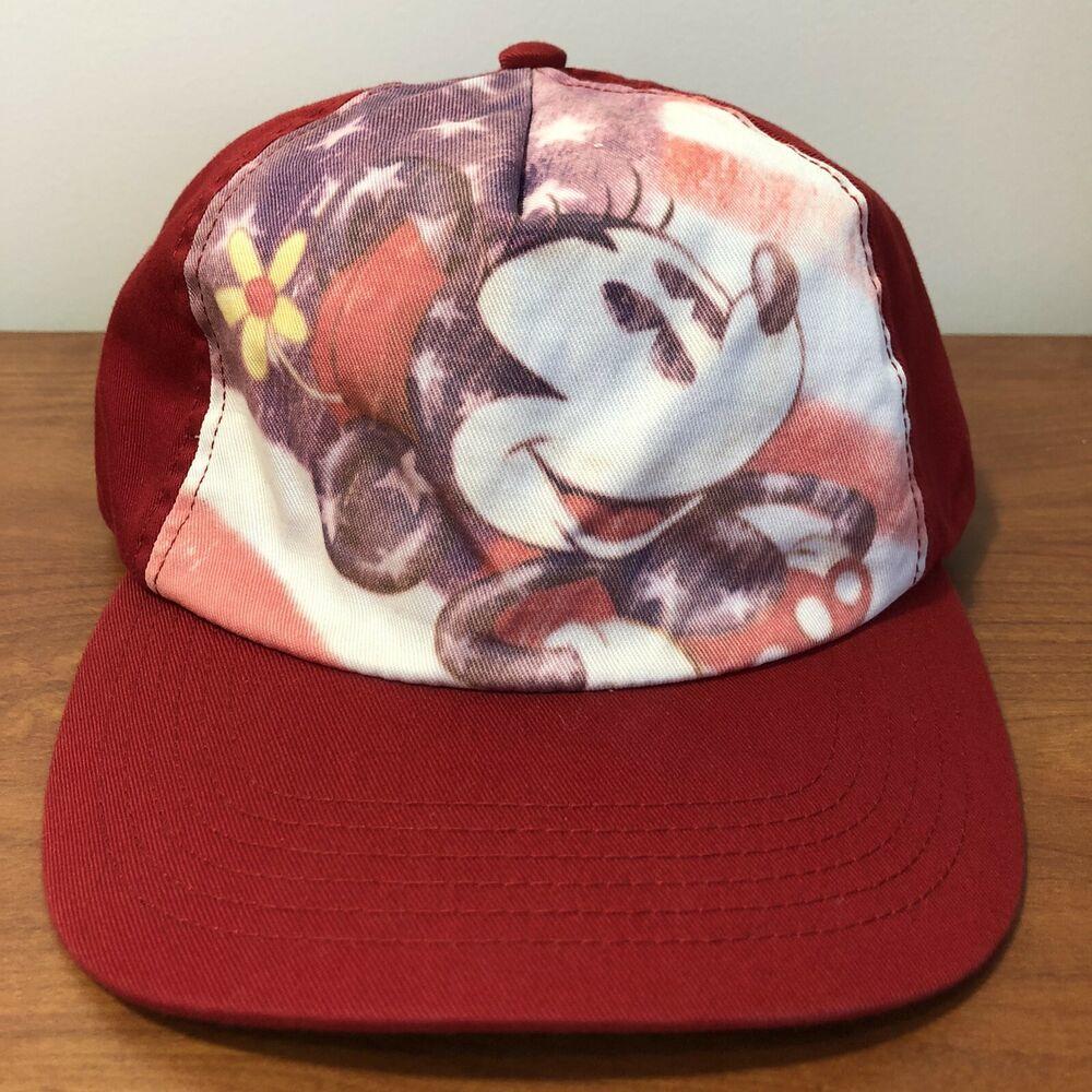 Minnie Mouse Hat Baseball Cap Red Walt 