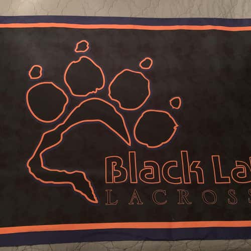 Black Lab Lacrosse Flag