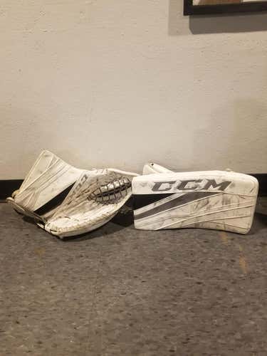 Used Senior CCM Extreme Flex III E3.9 glove and blocker