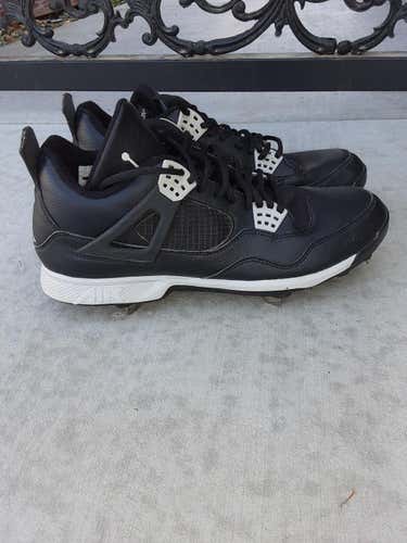 Black Used Adult Men's Size 11 (Women's 12) Metal Air Jordan Cleats