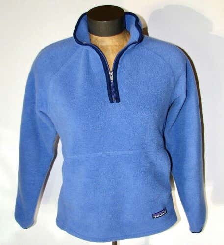 Patagonia Synchilla Marsupial Women's Blue Fleece Pullover Fleece Jacket-Size XS