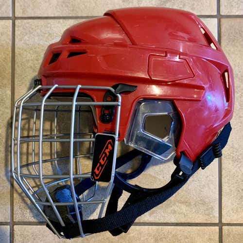 Pro Stock CCM V08 Helmet Sz M w/ FM04 Face Cage