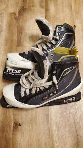 Used Senior Bauer Supreme One60 Hockey Goalie Skates Regular Width Size 10.5