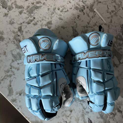 Maverik M3 13" Lacrosse Gloves Legit Baby Blue