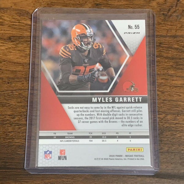 Myles Garrett Cleveland Browns Panini Mosaic Gold Reactive Prizm Base Card  #55