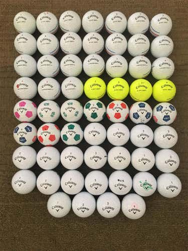 White Used Callaway Chrome Soft 60 Pack (5 Dozen) Balls