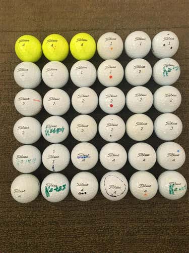 White Used Titleist AVX 36 Pack (3 Dozen) Balls