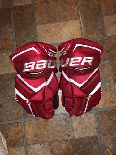 Red Senior Bauer Vapor X900 14" Gloves