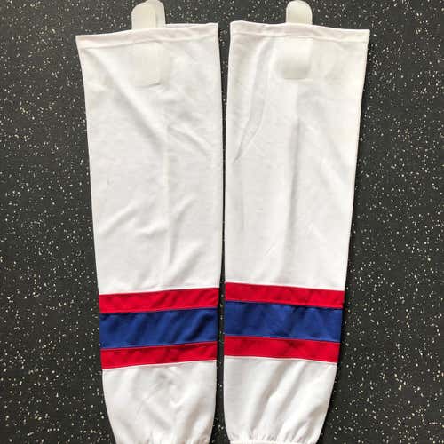 White Senior XL Hockey Socks