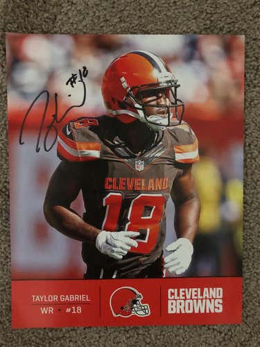 Taylor Gabriel Autographed Cleveland Browns 8x10 Photo