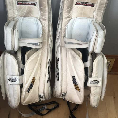 White Senior 35" Brian's SubZero Pro 3 Goalie Leg Pads