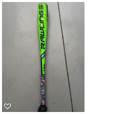 Used Kid Pitch (9YO-13YO) Rawlings Composite Threat Bat (-12) 15 oz 27"