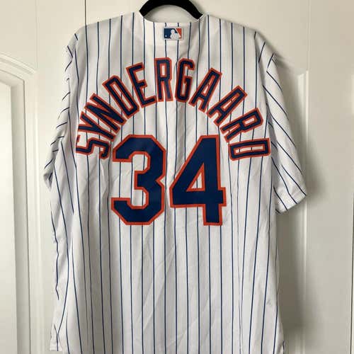 MLB New York Mets Noah Syndergaard White Adult XL Majestic Jersey