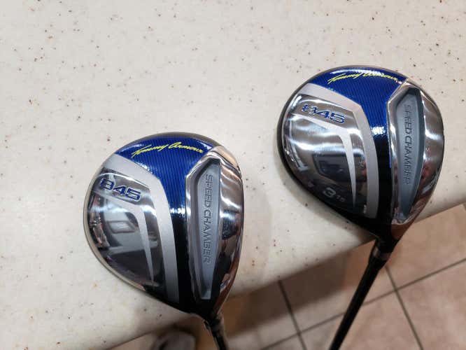 Used Men's Tommy Armour Right Handed 845 speed chamber Fairway Wood set Regular Flex 3 and 5 wood