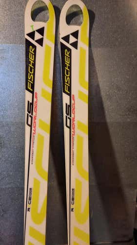 Used Fischer Racing RC4 World Cup GS Skis With Bindings Max Din 13