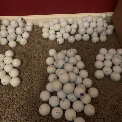 White Used Titleist Pro V1x 100 Pack Balls