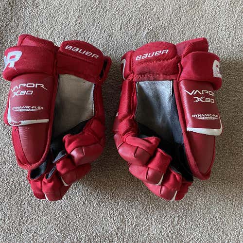 Red Senior Bauer Vapor X80 13" Gloves