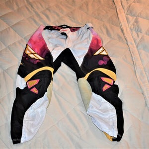 Fly Racing Kinetic Women's Motocross Race Pants, Black/Yellow, Size 26