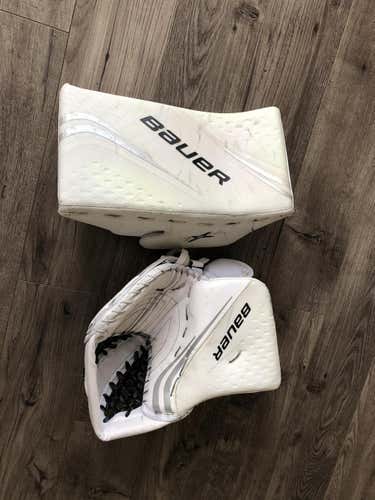 White Used Senior Bauer Regular 2X Pro Pro Stock