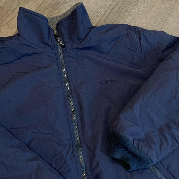 Ll Bean Jacket Men Large Blue Fleece Lined Winter Coat Zip Up Outdoors Usa Sidelineswap Ll Bean Jacket Men Large Blue, Llbean Winter Coats Mens