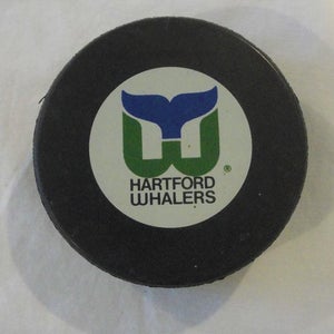 HARTFORD WHALERS GAME USED NHL PUCK 1980'S