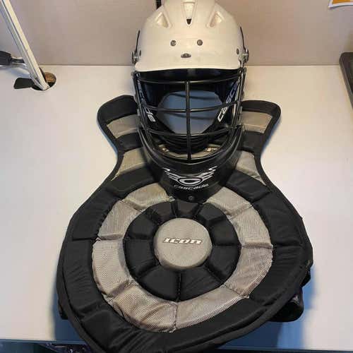 Goalie COMBO | deBeer Icon Chest Protector and Cascade Goalie Helmet w/ Throat Guard