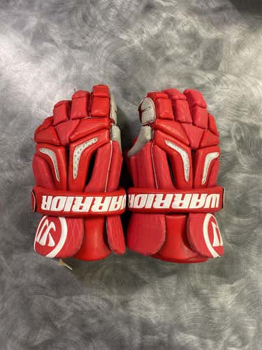 Red Used STX Burn Pro 13" Lacrosse Gloves