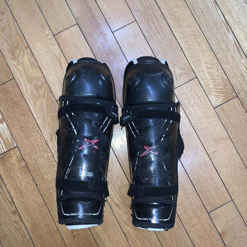 Used Bauer 1X Shin Guards 14”