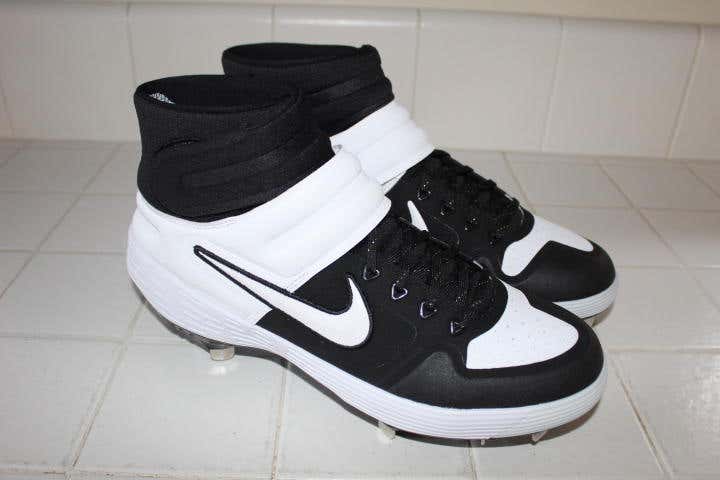 NIKE ALPHA HUARACHE ELITE ELT II METAL BASEBALL CLEATS SHOES MENS SIZE 11 TROUT BRAND NEW BLACK MID