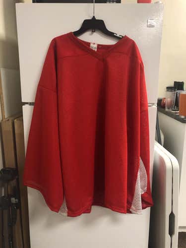 AK Box Lacrosse Goalie Jersey - 5XL - Red/White