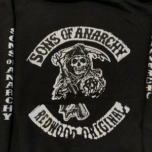 Sons of Anarchy Sweatshirt Mens Small Adult Black Pullover Hoodie TV Show Biker