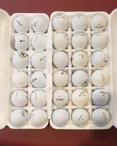 Mixed Brand Used and New Balls 60 Pack (5 Dozen) - Half are new; half very lightly used.