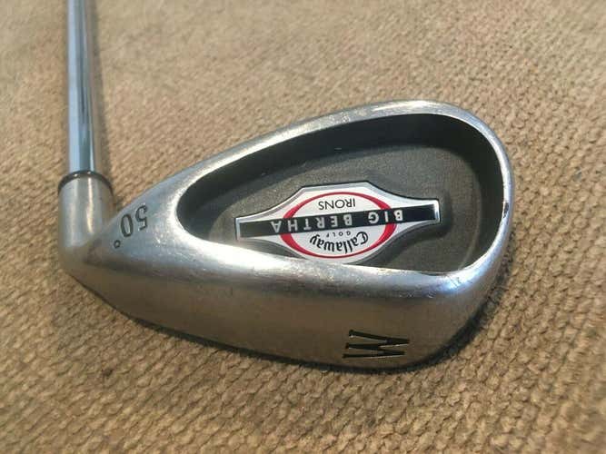 CALLAWAY BIG BERTHA 2002 MODEL 50* GAP WEDGE RIFLE STIFF STEEL *Good*