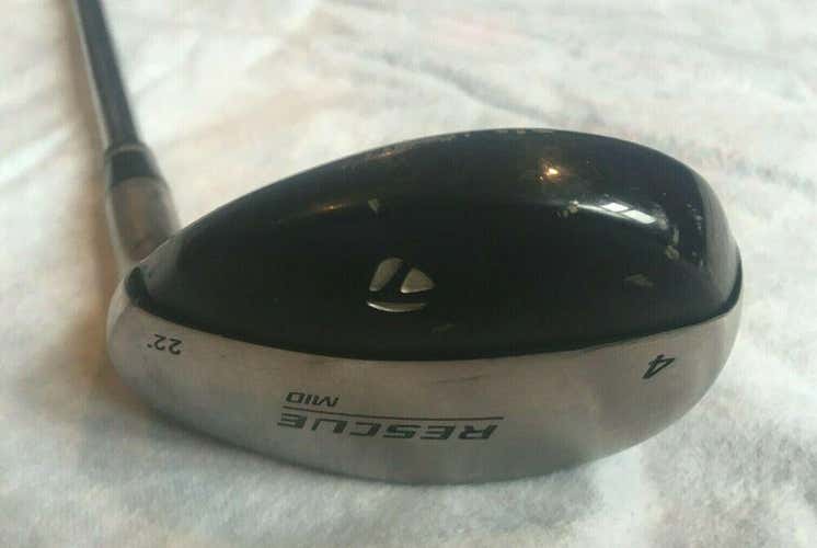 TaylorMade Rescue Mid RH 22° 4 Hybrid Precision Rifle 5.5 Regular Steel *Good*