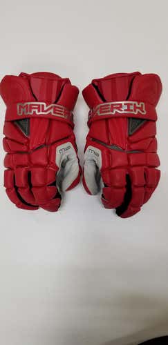 Red New Player's Maverik Max Lacrosse Gloves 13"