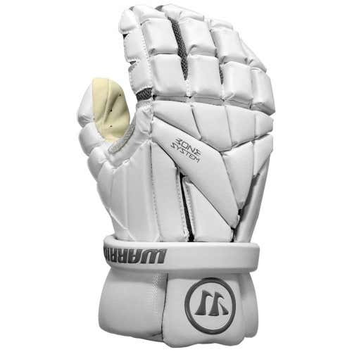 New Cascade S White Chin & Warrior Evo Gloves 13" Large Lax Lacrosse NWT Player