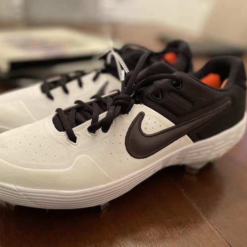 White Men's Metal Nike Cleats