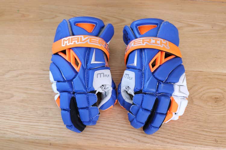Game Used Archer Maverik Max Lacrosse Gloves 13"