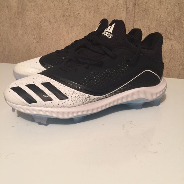 ADIDAS WOMEN ICON V BOUNCE TPU BLACK SOFTBALL CLEATS WOMENS SIZE 10