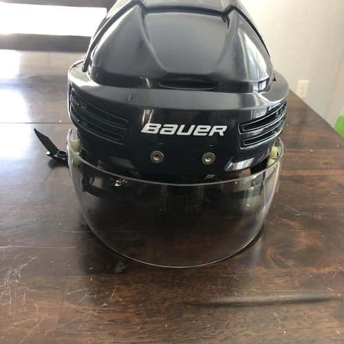 Blue Used Large Bauer Re-Akt 75 Helmet