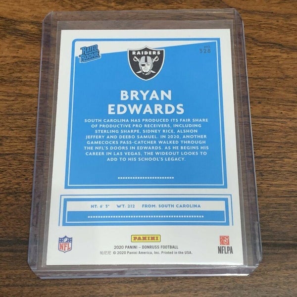 Bryan Edwards - Las Vegas Raiders 2020 Panini Donruss Rated Rookie