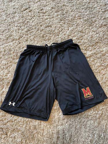 Maryland Lacrosse Black Used Men's Adult Large Under Armour Shorts