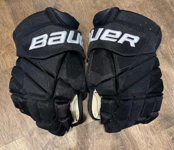 Black Senior Bauer Vapor 1X Pro Lite 14" Pro Stock Gloves