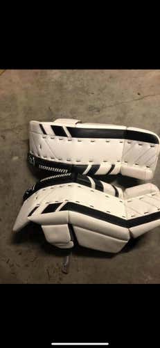 White Senior 33" Warrior Ritual G3  Goalie Leg Pads