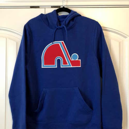 Quebec Nordiques NHL Vintage Hockey Majestic Hoodie Blue Adult Small Majestic Hoodie