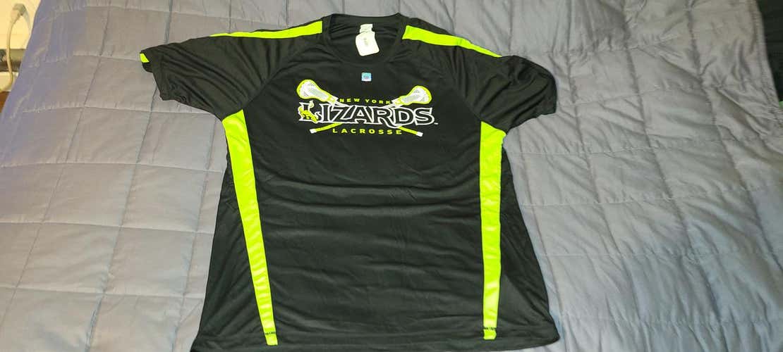 MLL New York Lizards Sport Tek Shooter Tee Shirt Black New Men's Adult XL