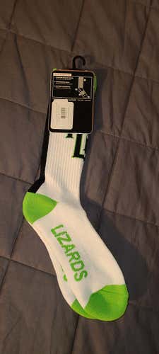 MLL New York Lizards '47 Brand White Men's New Adult Large Socks sz L (Shoe Size 9-13)