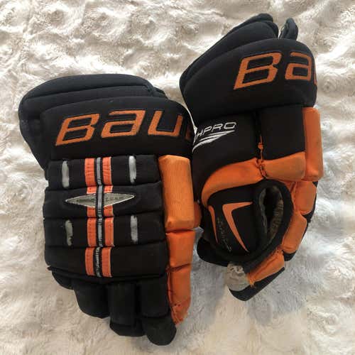 Black & Orange Bauer BHPRO Gloves 14"